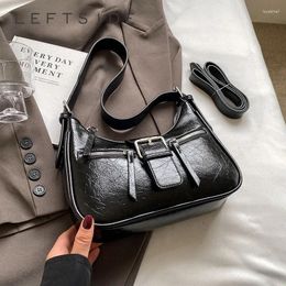 Totes Belt Design Small PU Leather Shoulder Bag For Women 2024 Y2K Korean Fashion Handbags And Purses Female Simple Crossbody Bags