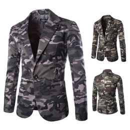 Men Suit Fashion Business Casual Slim Fit Camouflage Cotton Mens Blazer Mens Wedding Suits Male Jacket M-XXL2550