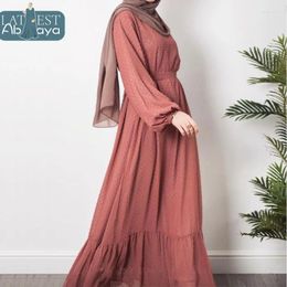 Ethnic Clothing Long Dresses With Sleeves Soft Polyester Summer Casual Muslim Modesty Robe Abaya Dubai Luxury Islam Kaftan Kimono