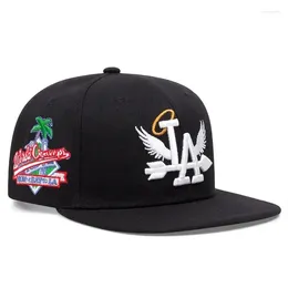 Ball Caps 2024 Letter Wing Pattern Side Coconut Tree Embroidery Fashion High Quality Snapback Men's Versatile Casual Baseball Hat