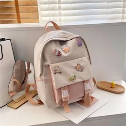 School Bags Canvas Backpack Diagonal Bag Japanese Girl Schoolbags Student Mini Fashion Shoulder Back Pack Purse Simple Backpacks