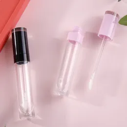 Storage Bottles 100pcs/lot 8ML Empty Lipstick Tubes Transparent Lip Gloss Clear