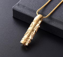 IJD11940 Cross Bullet Pendant Necklace Cremation Jewelry for Ashes High Capacity Memorial Urns Keepsake for PetsHuman6460328