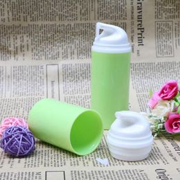 Storage Bottles 50ml 80ml Fashion Green Empty Cosmetic Airless Bottle Plastic Treatment Pump Travel Makeup Tools 100pcs/lot