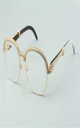 selling topquality new style natural mixed buffalo horn glasses highend diamonds eyebrow frame 1116728A Size 6018140mm1723101