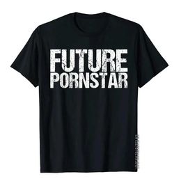 Men's T-Shirts Future Pornstar mens T-shirt wholesale ordinary cotton mens T-shirt retro short sleeved crew neckline clothing J240426