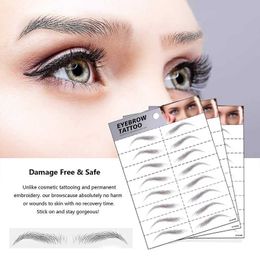 Tattoo Transfer Cosmetics 10 pairs 1PC Makeup Waterproof Eyebrow Tattoo Sticker Hair Like Eyebrows Long Lasting Natural Fake Eyebrow Stickers 240426