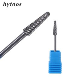 Bits HYTOOS Cone Shape Carbide Burr Cuticle Clean 3/32 Nail Drill Bits Base Gel Remove Tool Electric Manicure Bits Accessories