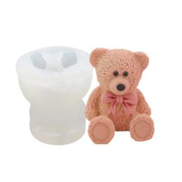 Moulds 1/3/4pcs 3D Bear Silicone Mold Fondant Cake Border Moulds Chocolate Mould Cake Decorating Tools Kitchen Baking Accessories