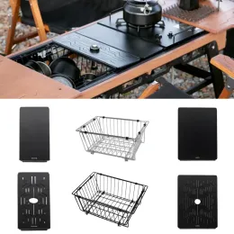 Furnishings Camping IGT Unit Board Table Lightweight Aluminium Alloy Panel Foldable Storage Basket Outdoor IGT Table Accessories New