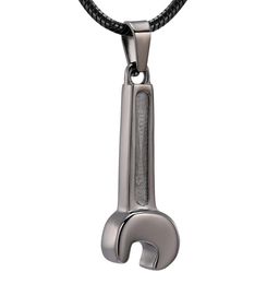 LKJ10527 New Design Gun Colour Wrench Men Cremation Jewellery Pendant with Screw Hold A little Ashes for Loved One Memorial Jewellery8073962