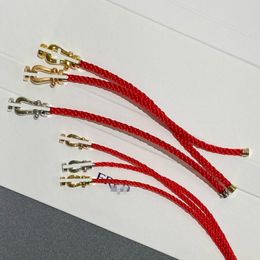 Designer FR Fashion Red rope Charm Bracelet for Women men bracelet 925 Silver Horseshoe shape Suitable for DIY Lovers Classic Mother Day Jewellery Gift
