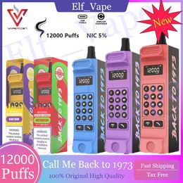 Original VAPMOD Call Me Back to 1973 12000 Puffs Disposable Vapes puff 12k Rechargeable E cigarette Type-C Nic 5% 22ml 650mAh 12 Flavors