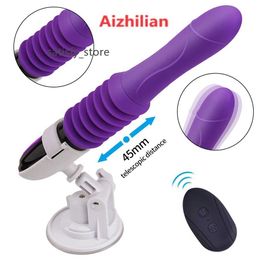 LOVE Retractable dildo vibrator female sex toy wireless remote control
