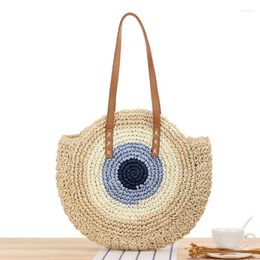 Bag Women Summer Woven Luxury Beach Straw Splice Famous Brands Travel Shoulder Bags For Big Handbags Designer