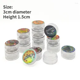 Storage Bottles 100pcs Laser Adhesive Cream Bottle 3ml 5ml Small Circular Transparent Rotating Cap Glass Jars Honey Jar Candle