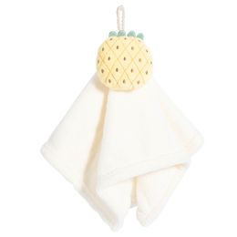 Coral Fleece Hand Towel Pendable Cartoon Pattern Soft Cute Facecloth Kgitchen Rest Room Absorbent Washcloth