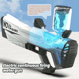 Fully Automatic Continuous Electric Water Gun Toys Fire Water Gun Large Capacity Beach Summer Childrens Water Outdoor Toy 240420