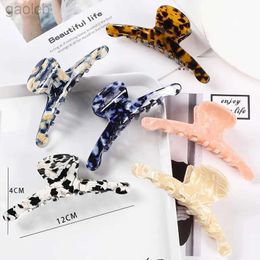 Hair Clips Barrettes Women Hair Accessories large size Fashion Acetate Hair Claws Colourful Ponytail Acetic Claw Clips For Girls 240426