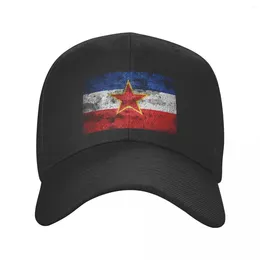 Ball Caps Punk Unisex Grunge Yugoslavia Flag Baseball Cap Adult Adjustable Dad Hat Men Women Outdoor Snapback Summer Hats