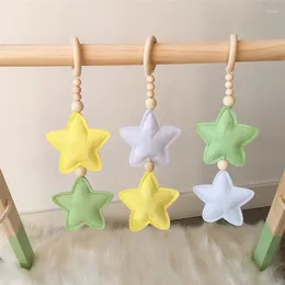 Decorative Figurines 3PCS Nordic Baby Decor Wooden Gym Wall Hanging Toy Room Beads Ornaments Nursery Tent Decoration