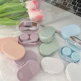 Y142 Contact Lens Accessories Simple Pocket Mini Case Travel Kit Easy Carry Lenses Box Student Portable d240426