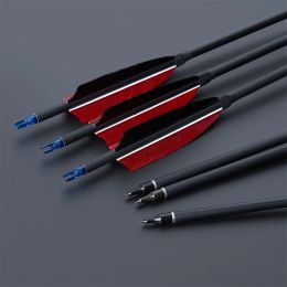 Darts 31.5inch Archery Carbon Arrows with Natural Feather Spine 500 ID 6.2mm for Outdoor Archery Hunting