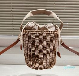 Summer Straw Beach Handbags Basket Shopping Bags Woven Vacation Travel Woman Large Capacity Totes Bag