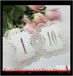 Creative Hollow Laser Cut Seating Cards Numbers Sign Table Cards Romantic Wedding Event Party Supplies Ditrg Iamxf8131938