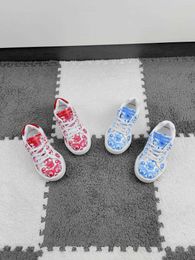 kids Sneakers Red and blue pattern design baby shoes Size 26-35 Box protection girls board shoes designer boys shoes 24April