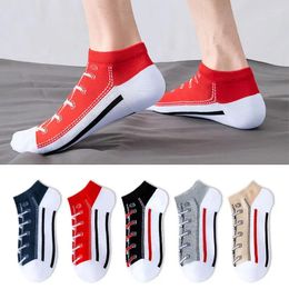 Men's Socks Fashion Funny Women's Men Harajuku Style Kawaii Shoe Print Cute Short Sock Gift For Women Drop