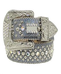 Fashion Belts for Women Designer Mens Simon rhinestone belt with bling rhinestones as gift8605015