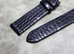 Watch Bands Exquisite thin crocodile leather strap crocodile grain strap bracelet 18mm 19mm 20mm 21mm 22mm brand soft strap 240424
