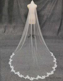 Wedding Hair Jewelry Lace Appliques 3M Long 1.5M Wide Wedding Veil with Comb One Layer White Ivory Soft Tulle Bridal Veil Wedding Accessories