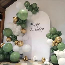 Party Decoration Green Balloons Arch Kit White Gold Ballon Garland Birthday Decor Kid Baby Shower Wedding Graduation Globos