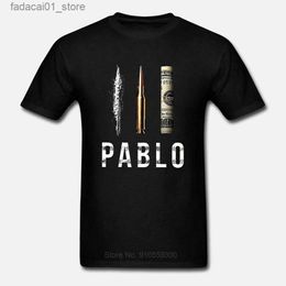 Men's T-Shirts Men T Shirt Pablo Escobar cotton tshirt men summer fashion t-shirt euro size Q240426