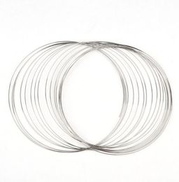 DoreenBeads 100 Loops Memory Beading Wire for Handmade Necklace Jewellery DIY Accessories Steel Wire Jewellery Findings 140mm 2012116086757