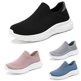 Free Shipping Men Women Running Shoes Low Flat Solid Soft Breathable Grey Black Pink Blue Mens Trainers Sport Sneakers GAI