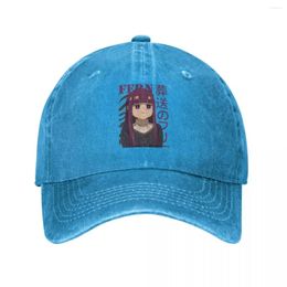 Ball Caps Fern Frieren Anime Baseball Cap Vintage Distressed Washed Sun Unisex Style Outdoor Workouts Adjustable Hat