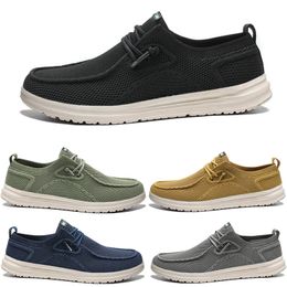 Free Shipping Men Women Running Shoes Lace-Up Anti-Resistant Solid Blue Black Grey Yellow Green Mens Trainers Sport Sneakers GAI