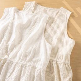 Women's Vests Mori Kei Clothing Japanese Style Sweet White Beige Embroidery Vest For Women Summer Patchwork Lace-up Cardigan Lolita Tops
