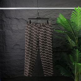 24ss Men's spring and summer new fashion men's dress pants counter business casual slim suit pants plaid letter pattern pants #1