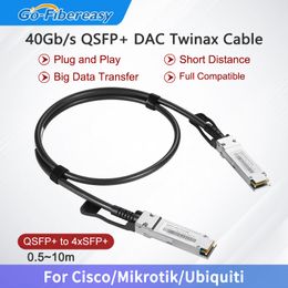 QSFP DAC Cable Ethernet 40Gb QSFP+ Passive Direct Attach Copper Twinax Cable 0.2M~7M For Cisco,HW,Mikrotik Fibre Optic Equipment