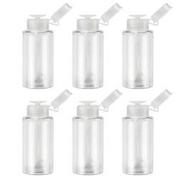 20pcs/lot 200ml Push Down Makeup Remover Clear Press Pump Travel Dispenser Toner Emulsion Water Liquid Bottle 240416