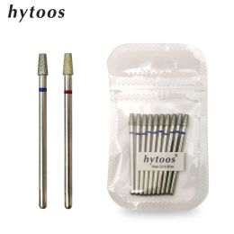 Bits HYTOOS 10pcs/pack Short Tapered Diamond Nail Drill Bits 3/32 Manicure Drills Cuticle Burr Nails Accessories Tools