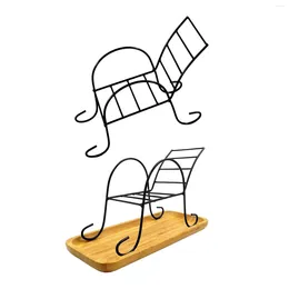 Kitchen Storage Roaster Chicken Rack Home Decor Iron Creative Beach Chair Shape Holder Stand For Grill Meat Turkey BBQ