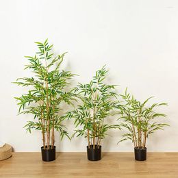 Decorative Flowers Realistic Artificial Bamboo Plant For Indoor Or Outdoor Decor Mini Ornament