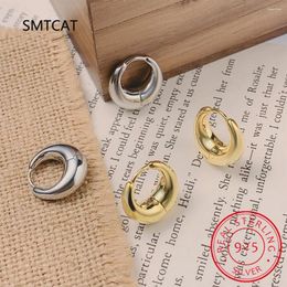 Hoop Earrings 925 Sterling Silver Round Gold For Women Girl Sexy Fashion Trendy Jewellery Gift Party Wedding Pendientes Mujer