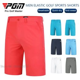 Shorts PGM Men Golf Shorts Summer Outdoor Casual Sports Shorts Elastic Breathable Golf Clothing Male Quickdry Straight Trouser 2XS3XL