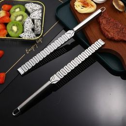 Kitchen Cheese Grater Stainless Steel Lemon Zester Citrus Ginger Garlic Grater Chocolate Grater Long Handle Vegetables Tool New